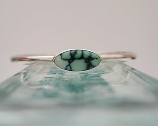 Oval Starry Night Variscite Cuff