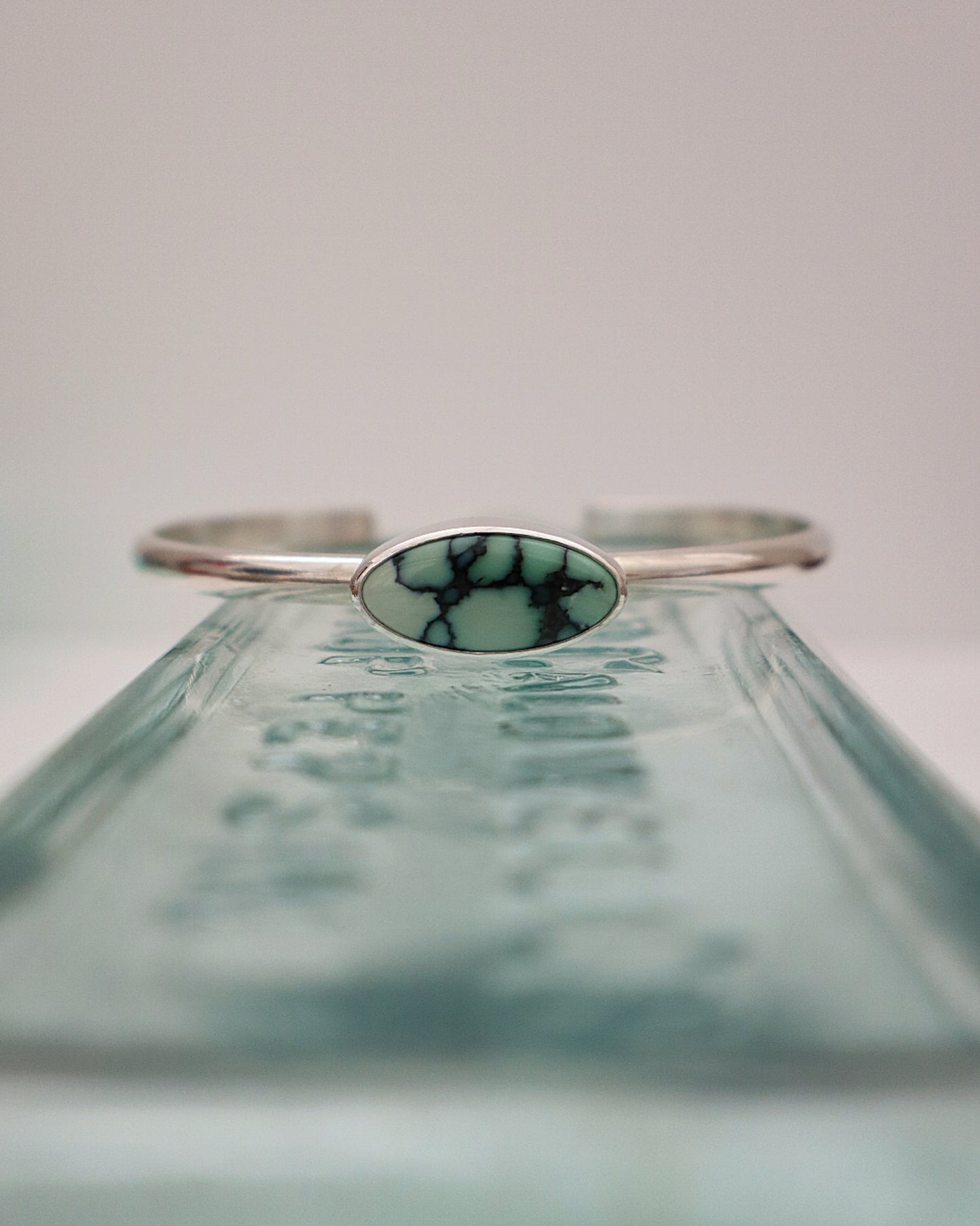 Oval Starry Night Variscite Cuff