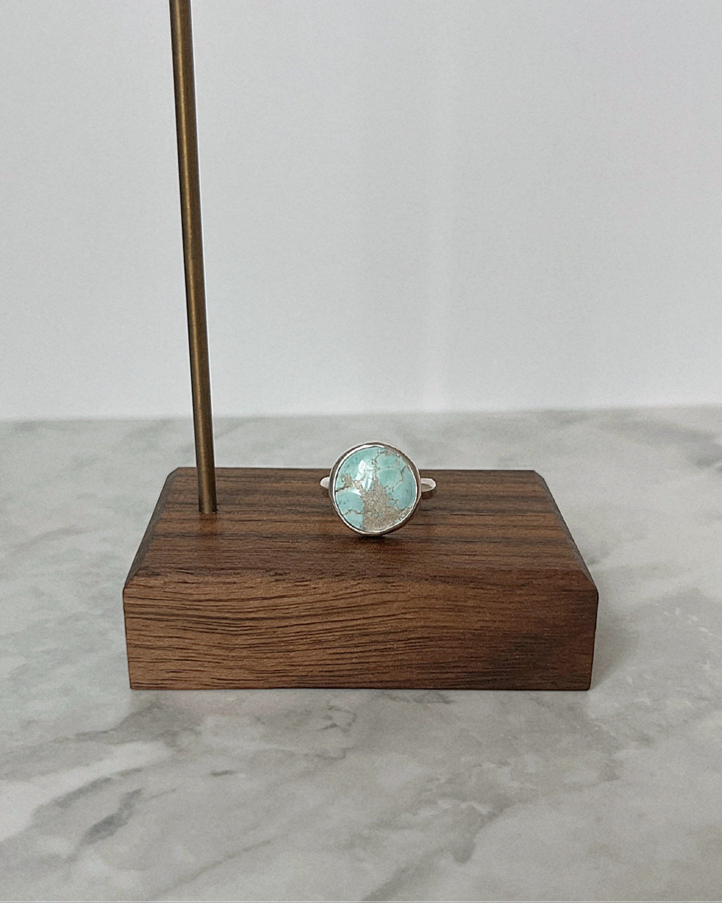 Faint Blue Sand Hill Turquoise Ring