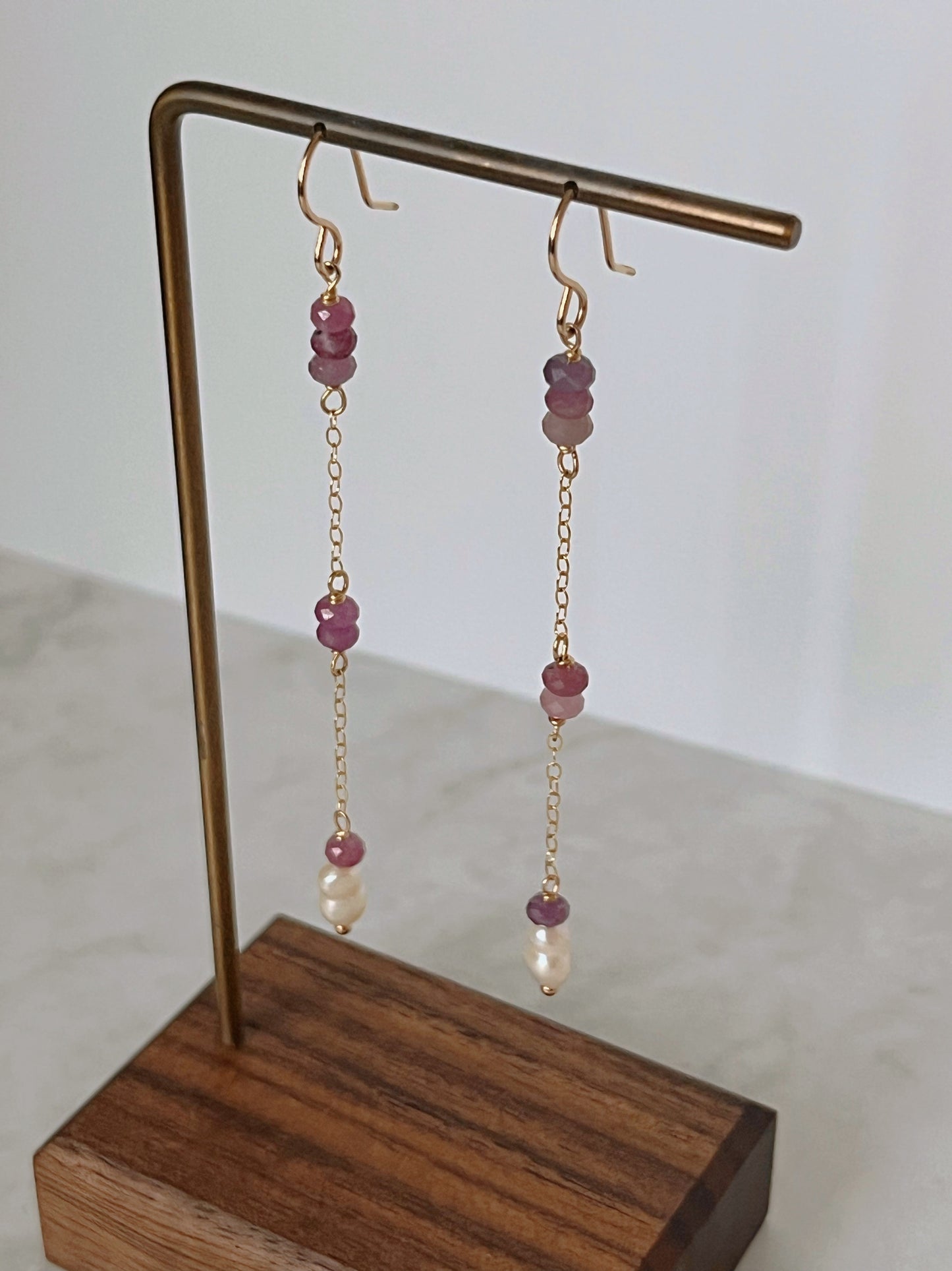 Ruby Droplet Earrings