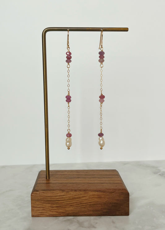 Ruby Droplet Earrings