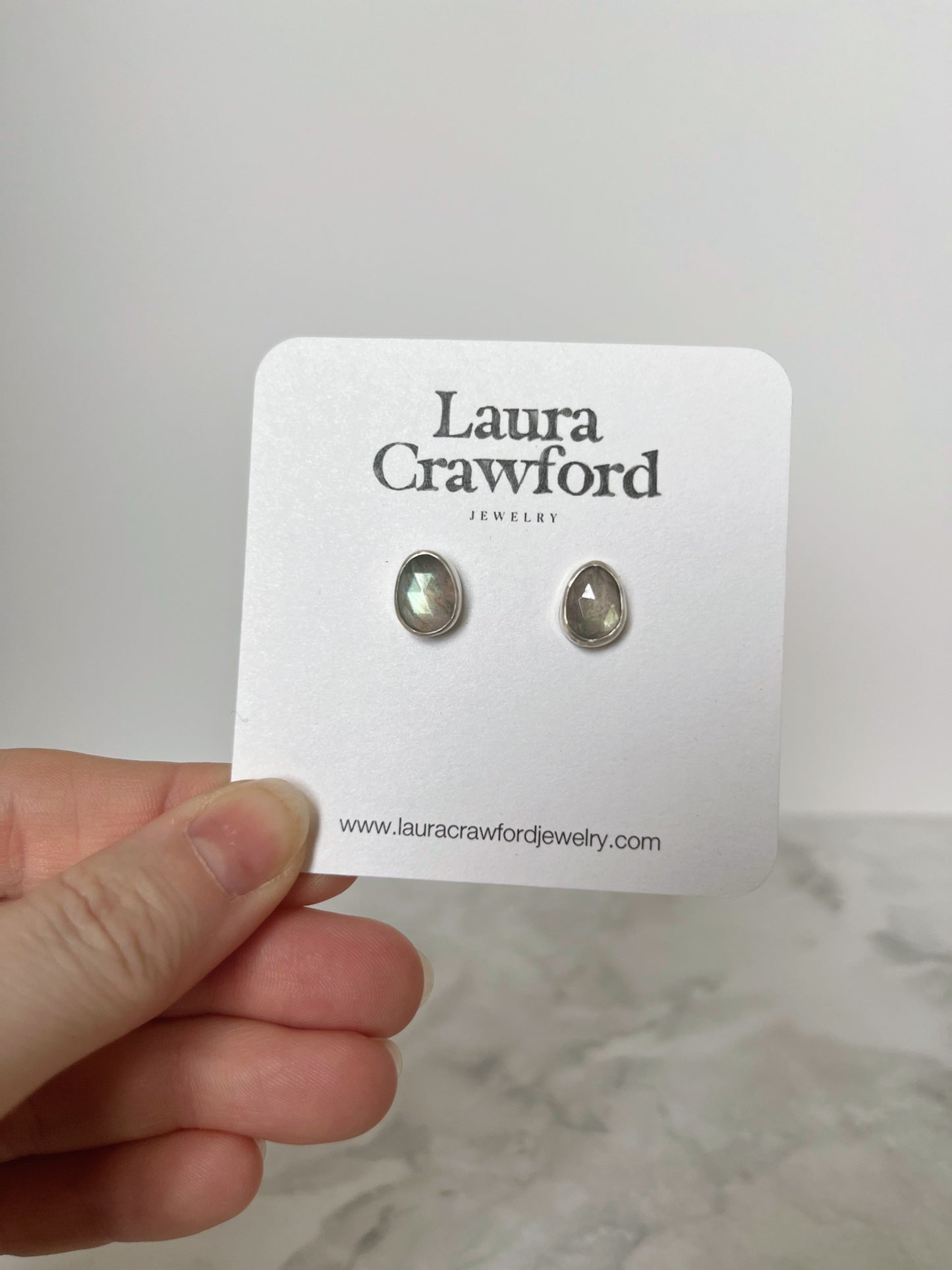 Labradorite Silver Studs