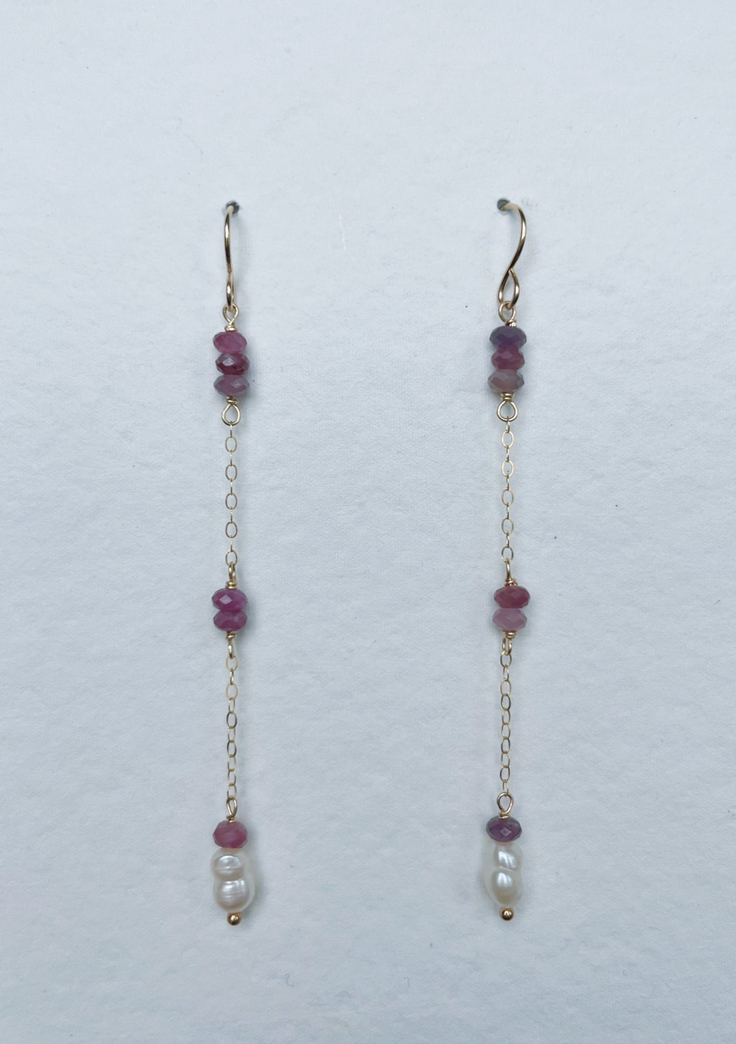 Ruby Droplet Earrings