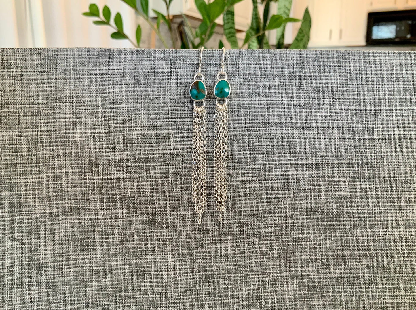 Kingman Turquoise Fringe Earrings