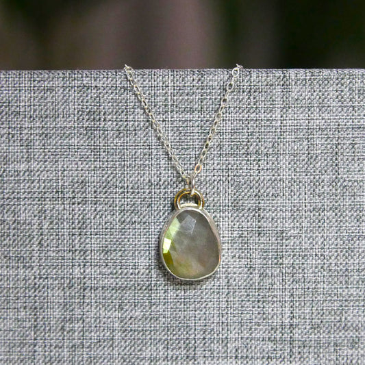 Faceted Labradorite Pendant Necklace