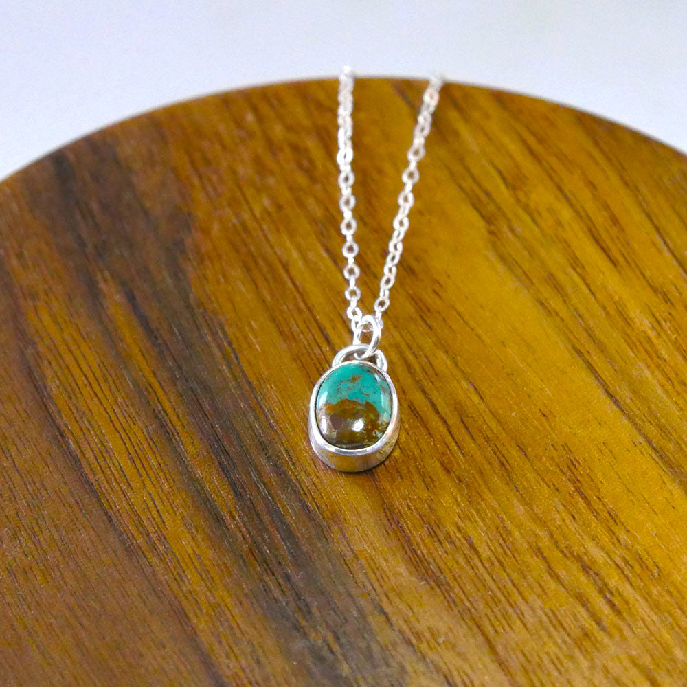 Oval Royston Turquoise Pendant Necklace